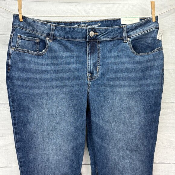 NEW Maurices Womens Jeans 20W Regular Classic Flare Blue Denim Stretch Mid Rise - Picture 4 of 13